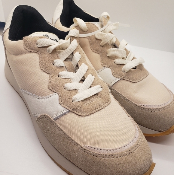 New Soludos Tan retro Sneakers men's 7.5. W 8.5 - Picture 1 of 12